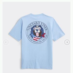 VINEYARD VINES Boys' USA Mountain Dog Short-Sleeve Pocket Tee NWT Size L (16)